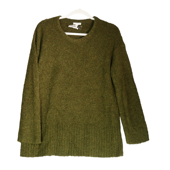 Pure J Jill Tunic Sweater Womens Medium Green Popcorn Knit Wool Blend Soft - Picture 1 of 6